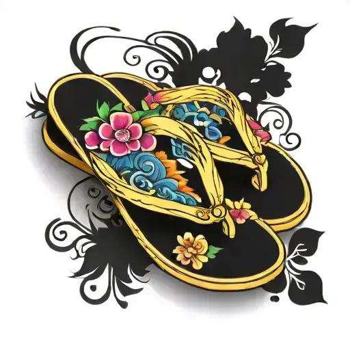 flip flop tattoo design idea