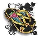 flip flop tattoo design idea