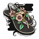flip flop tattoo design idea