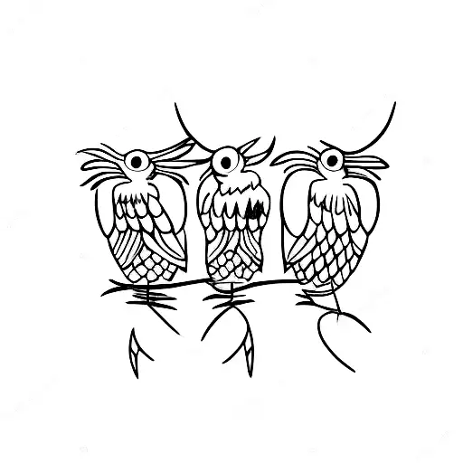 three little birds  tattoo design idea