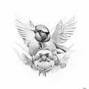 three little birds  tattoo design idea