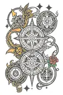 magic the gathering mana symbols tattoo design idea