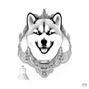 akita inu chicano tattoo design idea