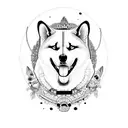 akita inu chicano tattoo design idea