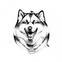 akita inu chicano tattoo design idea