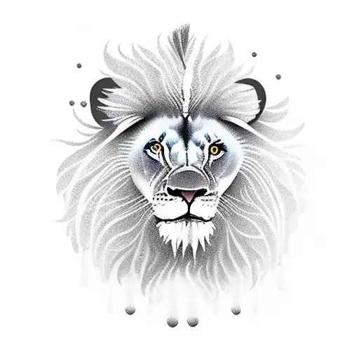 A lion gracefully skating on ice tattoo design idea