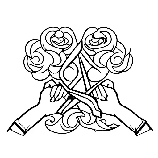 scissors tattoo design idea