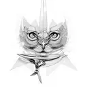 only scissors tattoo design idea