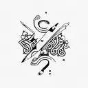 scissors tattoo design idea