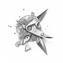 scissors tattoo design idea