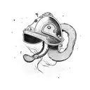 A Norwegian firefighter battling flames with a viking helmet and shield, surrounded by weed plants tattoo design idea