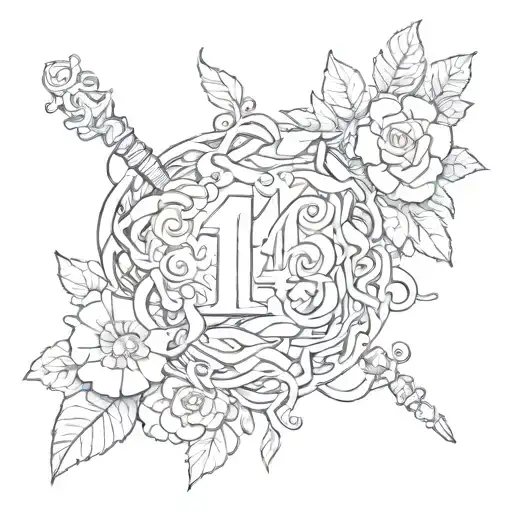 Caramel and the number 143 tattoo design idea
