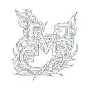 Number 143 tattoo design idea