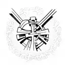 cross with 1 Peter 5:7 tattoo design idea