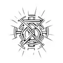 cross with 1 Peter 5:7 tattoo design idea