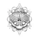 scallop shell with bubbles tattoo design idea