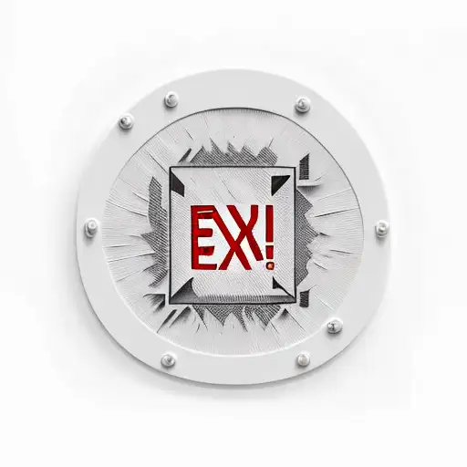 exit sign tattoo design idea