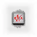 exit sign tattoo design idea