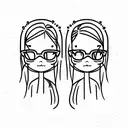 cpu,chip,code,twin daughters tattoo design idea