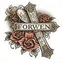 forgiven wrote on the cross tattoo design idea