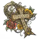 forgiven wrote on the cross tattoo design idea