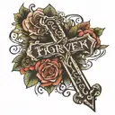 forgiven wrote on the cross tattoo design idea