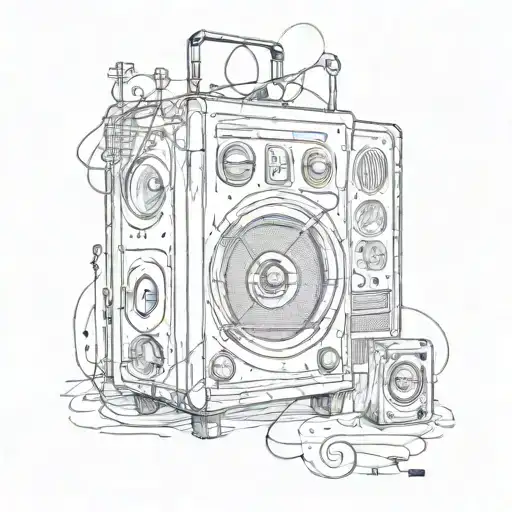 speaker system saying tattoo design idea