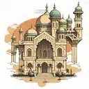 mosque architecture tattoo design idea