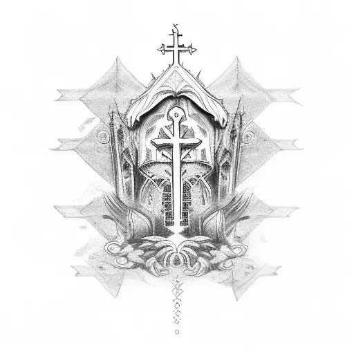 church tattoo design idea