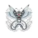 butterfly, dragon, praying mantis, dinoaur, snow leopard, vines flowers gemstones tattoo design idea