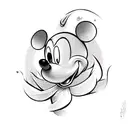 roses shaped like Mickey Mouse  tattoo design idea