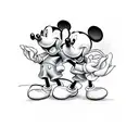 roses shaped like Mickey Mouse  tattoo design idea