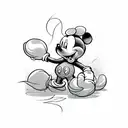 roses shaped like Mickey Mouse  tattoo design idea