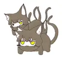 3 head cat like cerberus tattoo design idea
