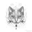 3 head cat like cerberus tattoo design idea