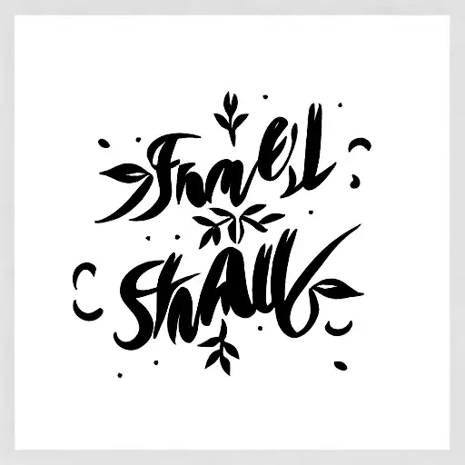 Small tattoo with phrase "This shall pass too" with decoration around or in between of leaves or flower or symbols of ti tattoo design idea