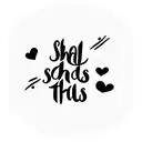 Small tattoo with phrase "This shall pass too" with decoration of symbols of ti tattoo design idea