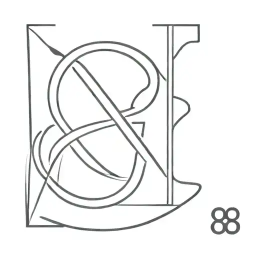 number 8 and two M M tattoo design idea