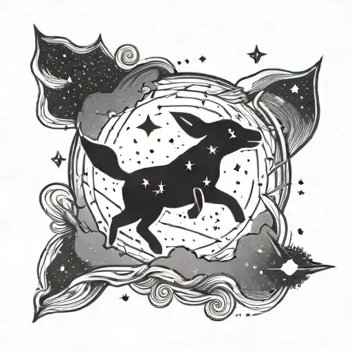 little dipper constellation  tattoo design idea