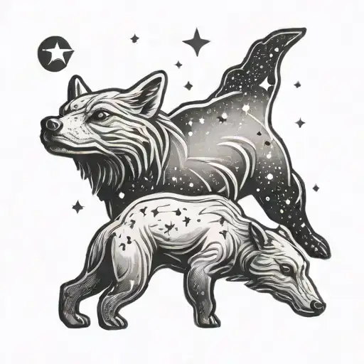 big dipper and little dipper  tattoo design idea