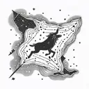 little dipper constellation  tattoo design idea