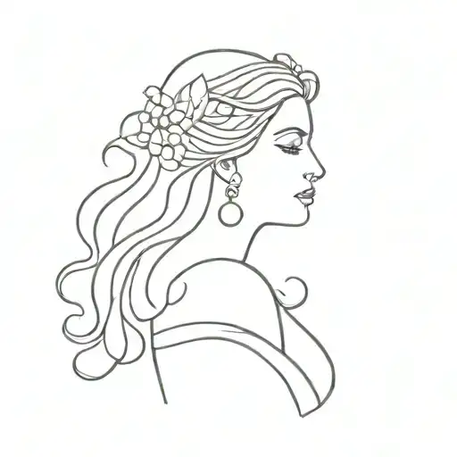 aphrodite goddess tattoo design idea
