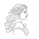 aphrodite goddess tattoo design idea