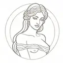 aphrodite goddess tattoo design idea