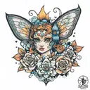 Sparkles and 111 tattoo design idea