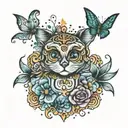 Sparkles and 111 tattoo design idea