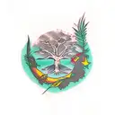 tree Rich africa tattoo design idea