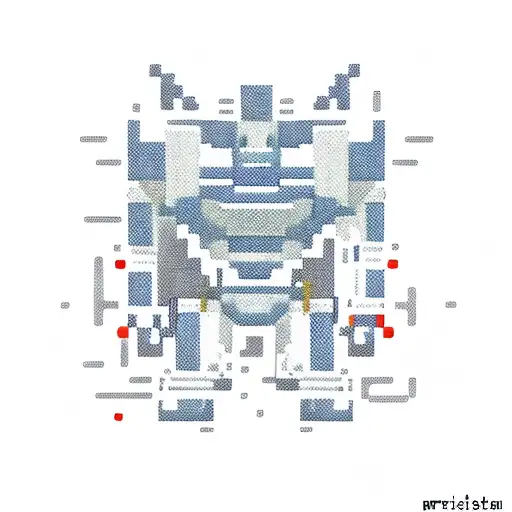 Illustrate a scene from Red vs Blue with a pixel art twist tattoo design idea