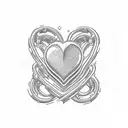 HEART SHAPED ROLLERCOASTER tattoo design idea