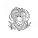 HEART SHAPED ROLLERCOASTER tattoo design idea